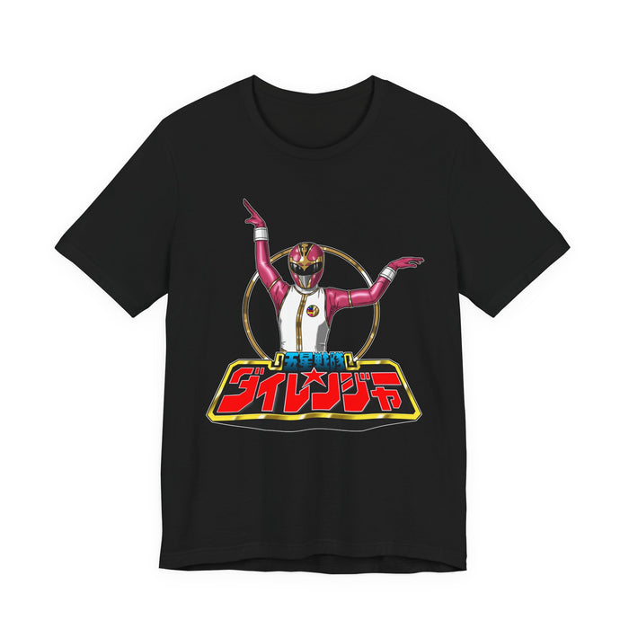 Pink Dairanger Tee Super Sentai T Shirt Custom Graphic Art Cosplay Shirts Rangers Retro Vintage 90s