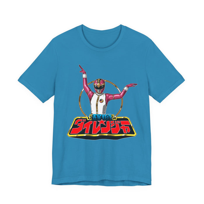 Pink Dairanger Tee Super Sentai T Shirt Custom Graphic Art Cosplay Shirts Rangers Retro Vintage 90s