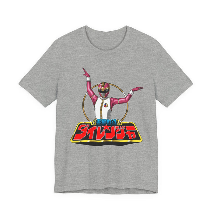 Pink Dairanger Tee Super Sentai T Shirt Custom Graphic Art Cosplay Shirts Rangers Retro Vintage 90s