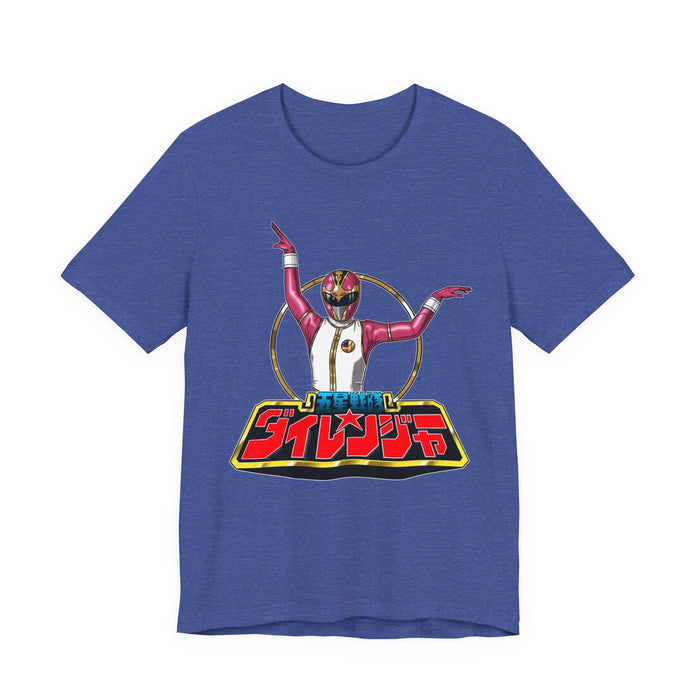 Pink Dairanger Tee Super Sentai T Shirt Custom Graphic Art Cosplay Shirts Rangers Retro Vintage 90s