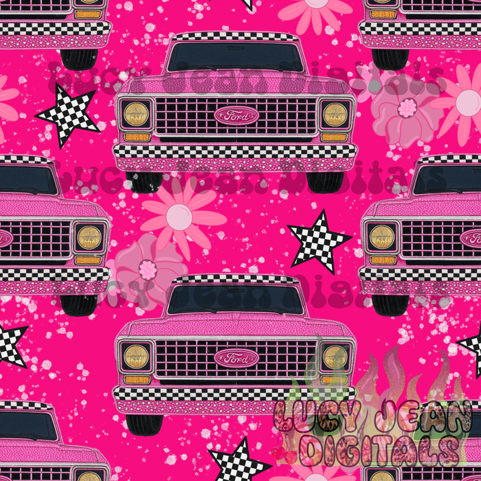 Pink Patch Truck Seamless File