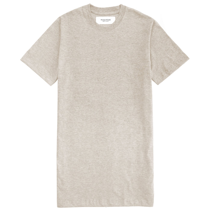 Made in Canada 100% Cotton Pocket T-Shirt Dress Oatmeal - Province of Canada