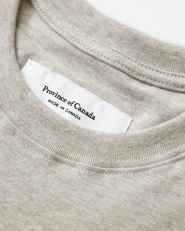 Made in Canada 100% Cotton Pocket T-Shirt Dress Oatmeal - Province of Canada