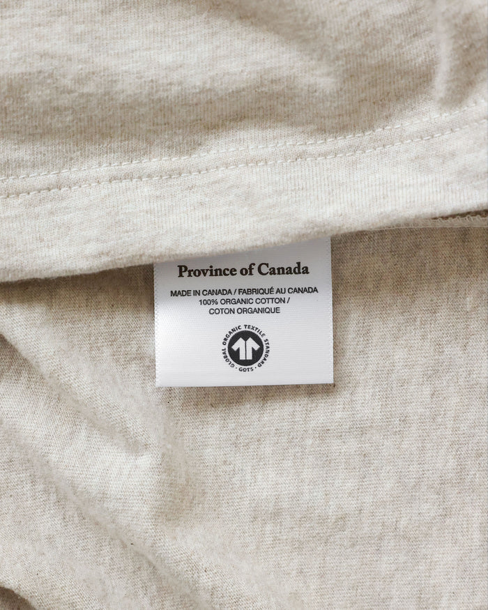Made in Canada 100% Cotton Pocket T-Shirt Dress Oatmeal - Province of Canada