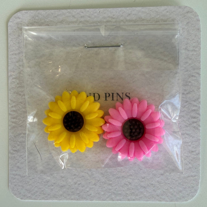 Daisies-pink,yellow