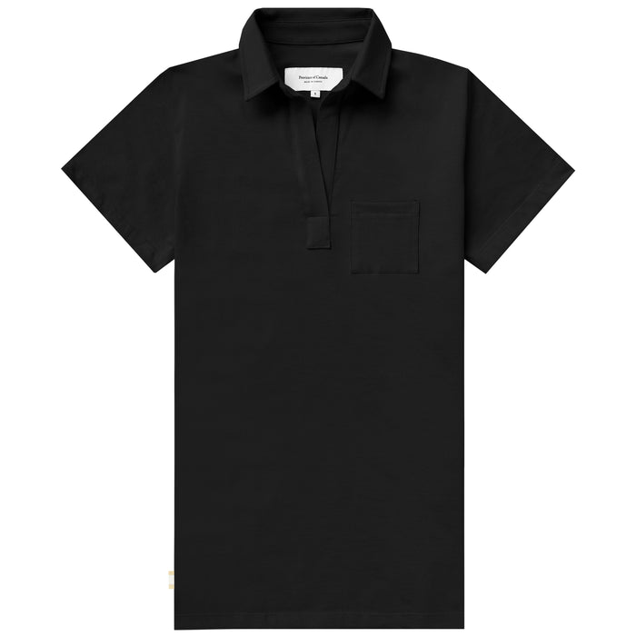 Made in Canada 100% Cotton Popover Dress Black - Province of Canada Little Black Dress