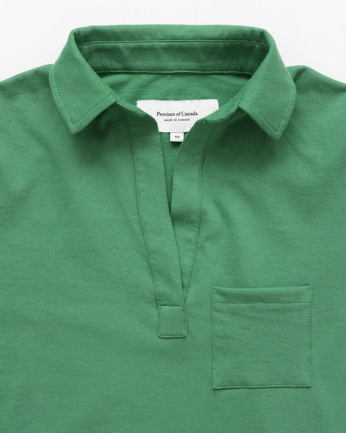 Made in Canada 100% Cotton Popover Dress Green - Province of Canada