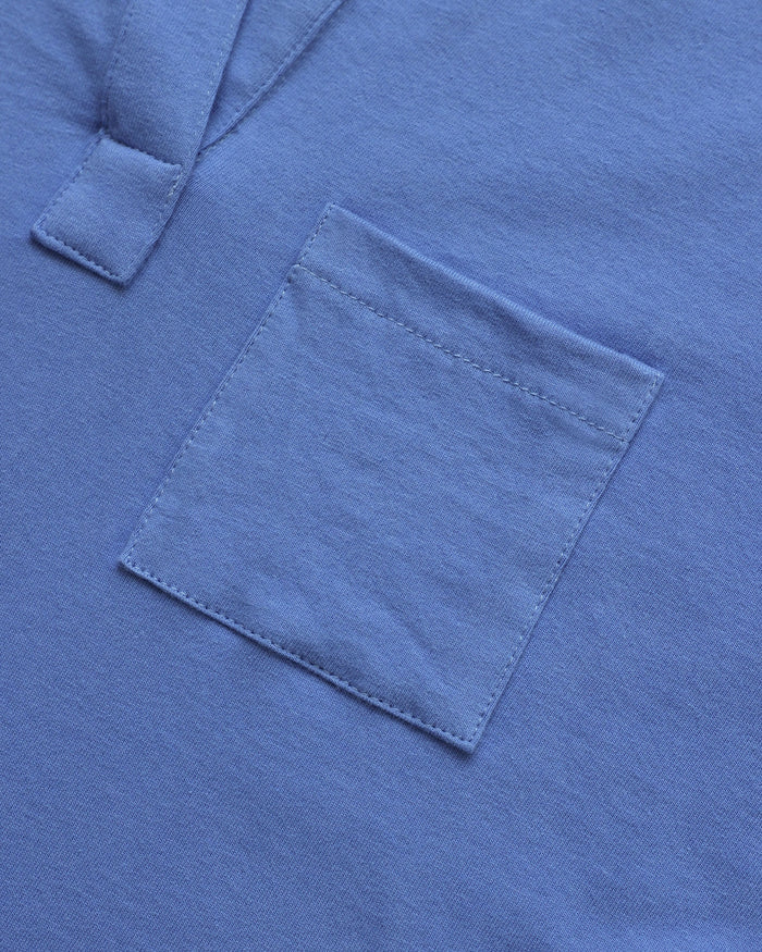 Made in Canada 100% Cotton Popover Dress Periwinkle - Province of Canada