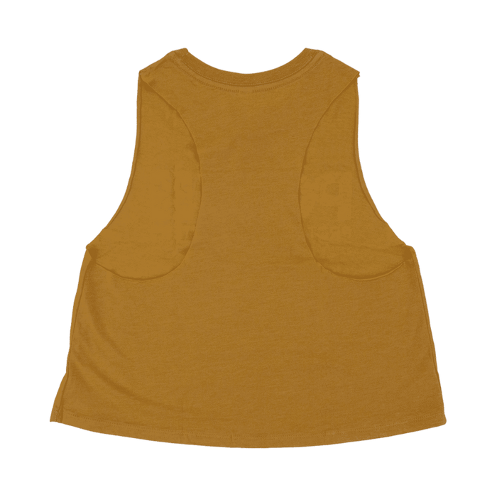 POW Stacked Logo Racerback Cropped Tank