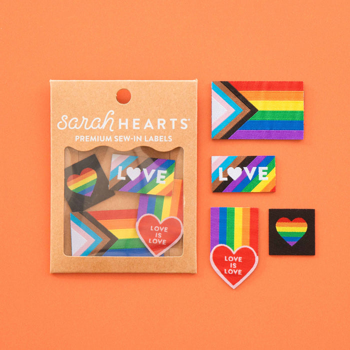 Pride Rainbow Iron-on Label Multipack