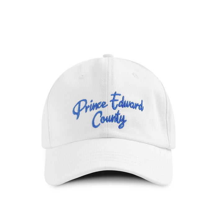 Made in Canada 100% Cotton Prince Edward County Baseball Hat White - Province of Canada