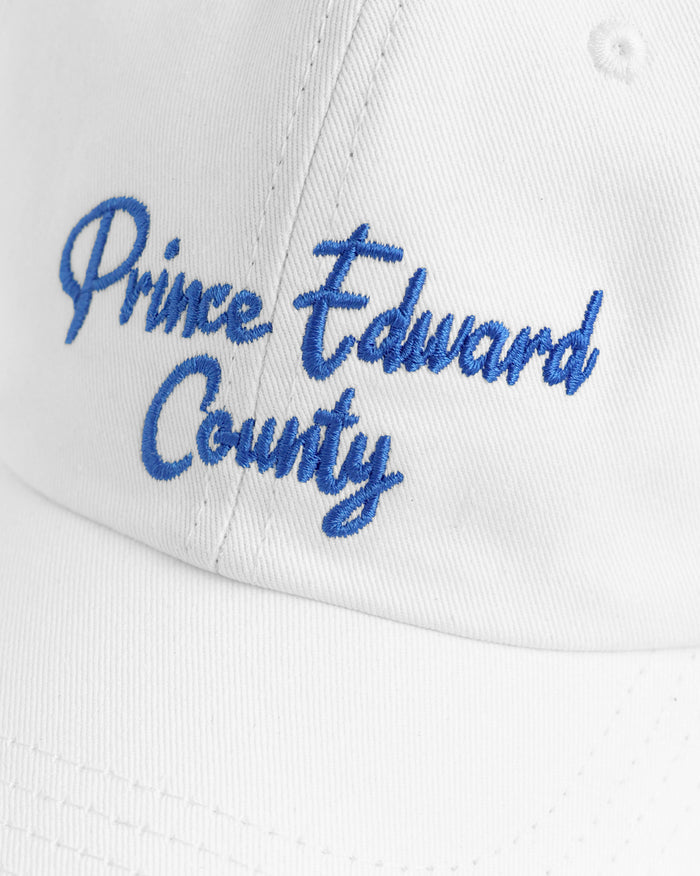 Made in Canada 100% Cotton Prince Edward County Baseball Hat White - Province of Canada