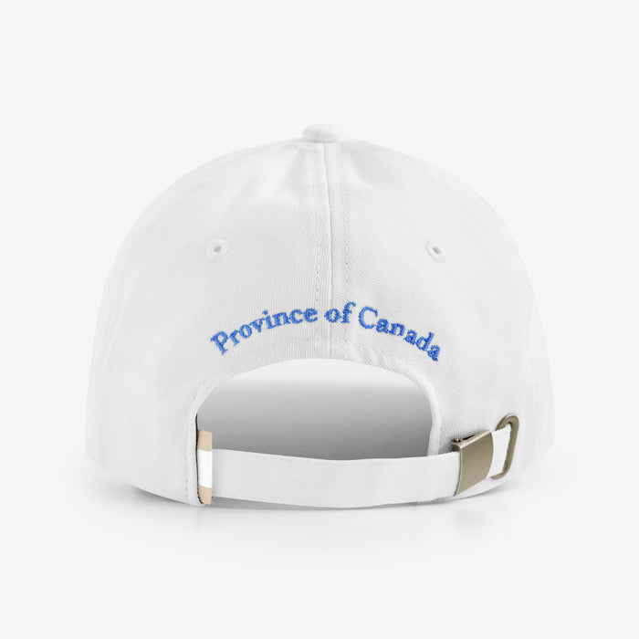 Made in Canada 100% Cotton Prince Edward County Baseball Hat White - Province of Canada