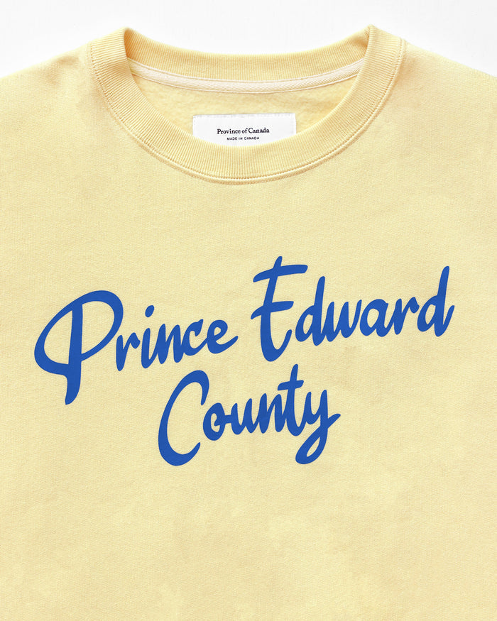 Made in Canada Prince Edward County Sweatshirt Butter - Unisex - Province of Canada