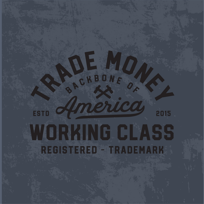 Trade Money Property of Work heavy t-shirt in faded indigo, additional product view
