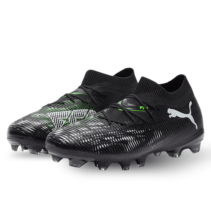 Puma Future 8 Match FG/AG Soccer Cleats (Black/Cool Grey) | SoccerWearhouse