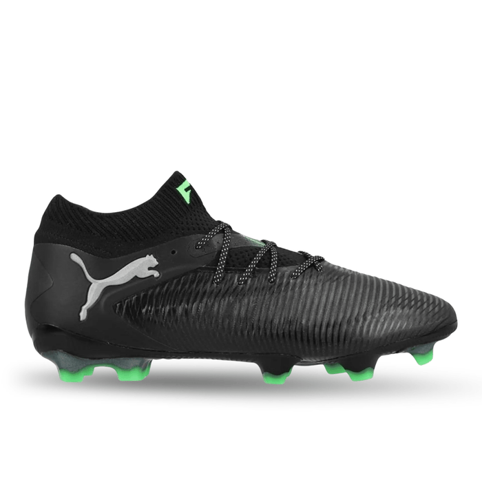 Puma Future 8 Ultimate FG Soccer Cleats (Black/Cool Grey/Fluo Green) | SoccerWearhouse