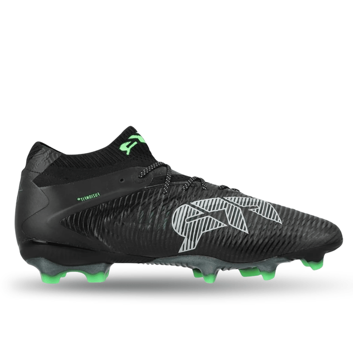 Puma Future 8 Ultimate FG Soccer Cleats (Black/Cool Grey/Fluo Green) | SoccerWearhouse