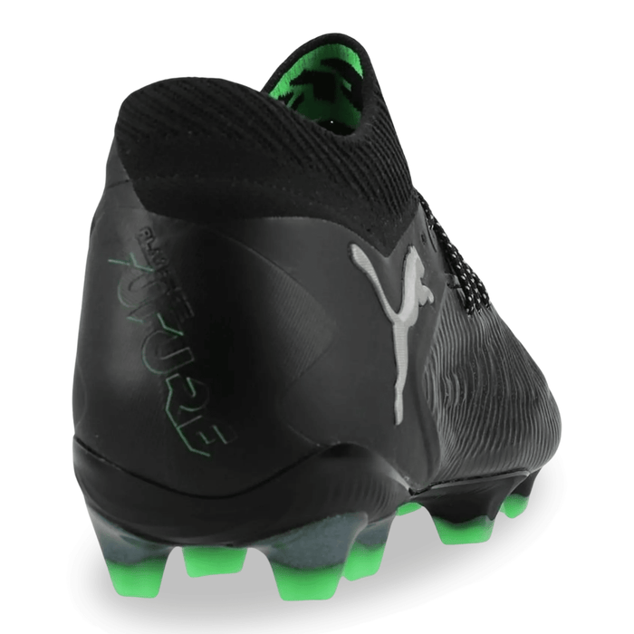 Puma Future 8 Ultimate FG Soccer Cleats (Black/Cool Grey/Fluo Green) | SoccerWearhouse