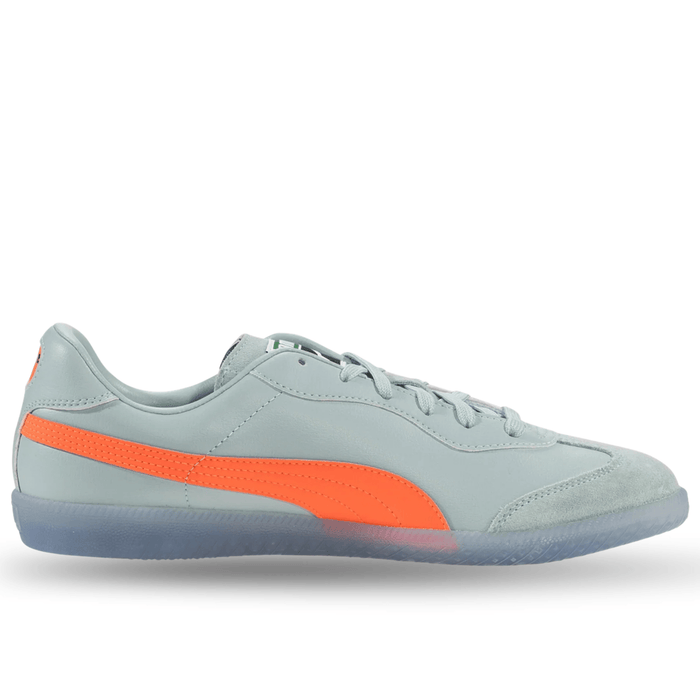 Puma King 21 Indoor Soccer Shoes (Modern Mint/Glowing Red) | SoccerWearhouse