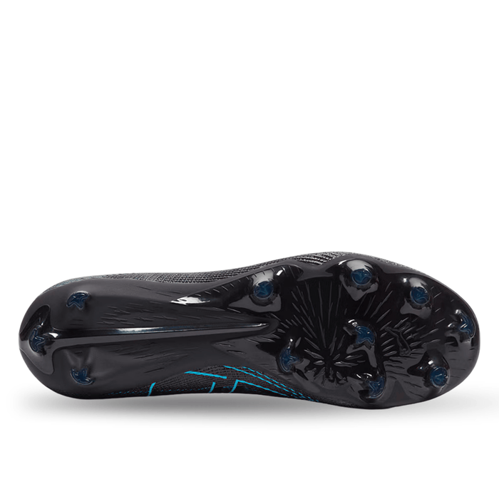 Puma Ultra 5 Pro FG/AG Soccer Cleats (Black/Silver/Bright Aqua) | SoccerWearhouse