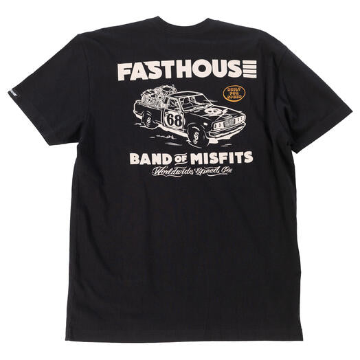Fasthouse Pursuit short-sleeve graphic t-shirt in black, available in big and tall sizes