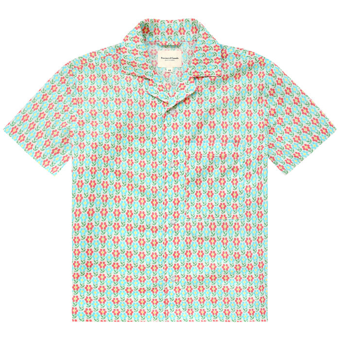 Made in Canada 100% Cotton Pyjama Short Sleeve Shirt Floral - Womens - Province of Canada