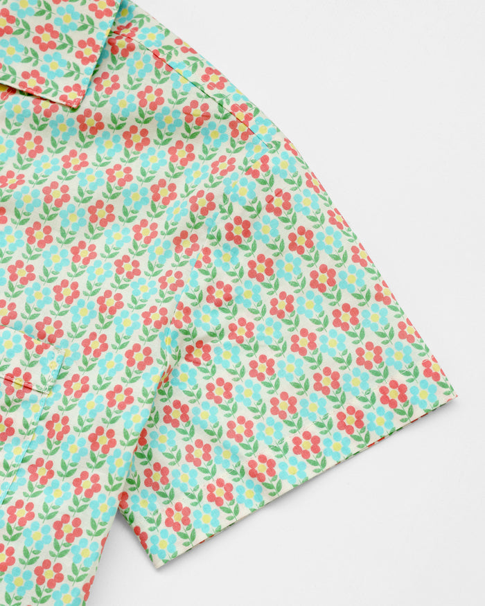 Made in Canada 100% Cotton Pyjama Short Sleeve Shirt Floral - Womens - Province of Canada