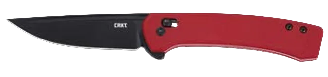 Q Compact everyday carry folding pocket knife by CRKT in red, main product view of the knife