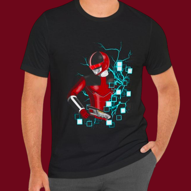 Quantum Ranger Tee Super Sentai T Shirt Custom Graphic Art Cosplay Shirts Rangers Retro Vintage 90s