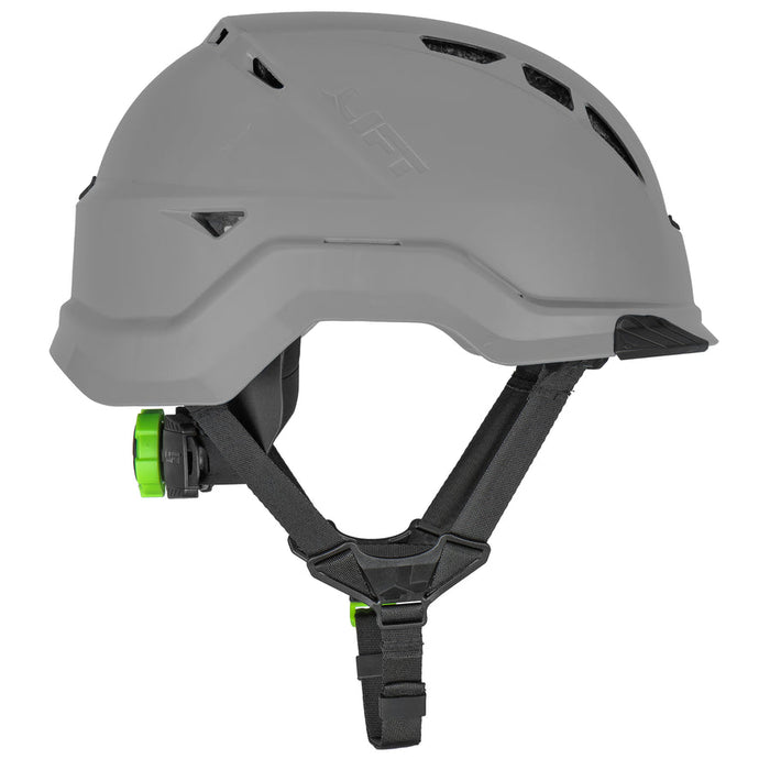 Lift Safety Radix vented safety helmet in grey, right side view