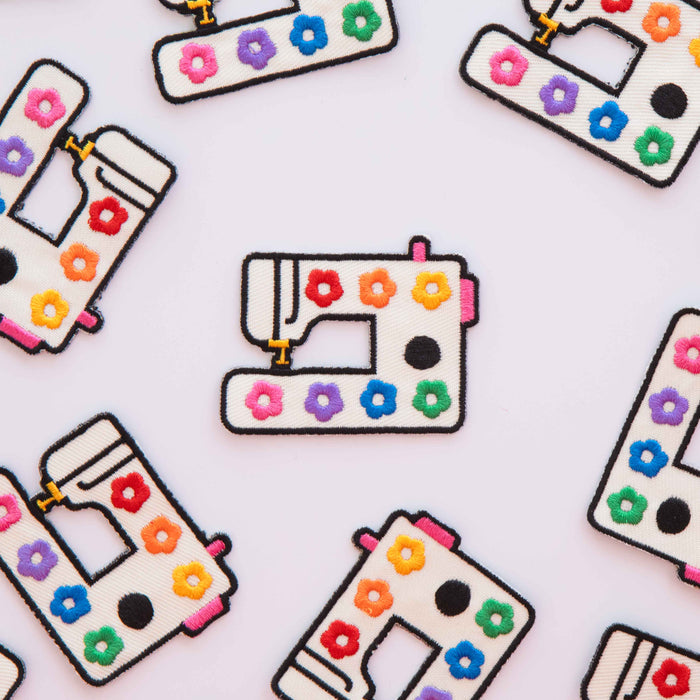 Rainbow Daisy Sewing Machine Iron-On Patch
