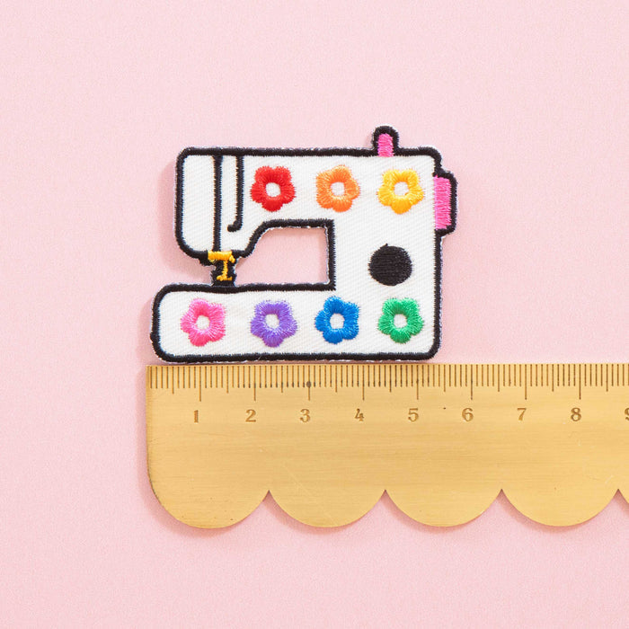 Rainbow Daisy Sewing Machine Iron-On Patch