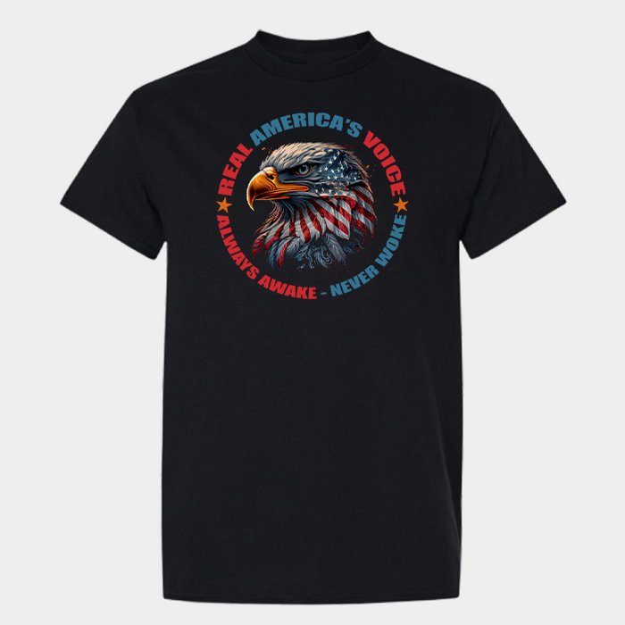 Real America’s Voice™ “Always Awake” Patriot Eagle T-Shirt