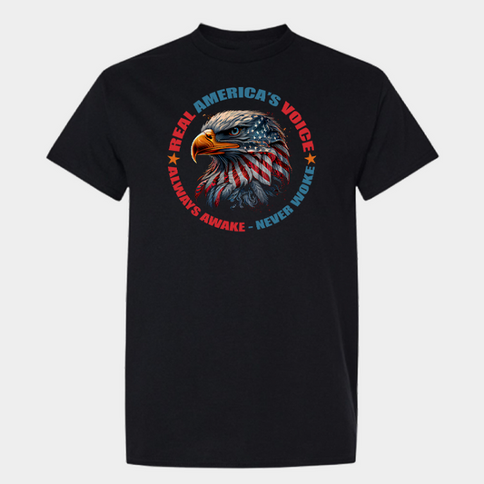 Real America’s Voice™ “Always Awake” Patriot Eagle T-Shirt