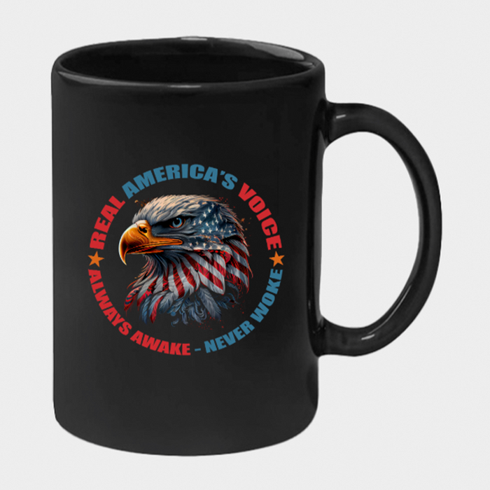 Real America’s Voice™ “Always Awake” Statement Mug – 15oz