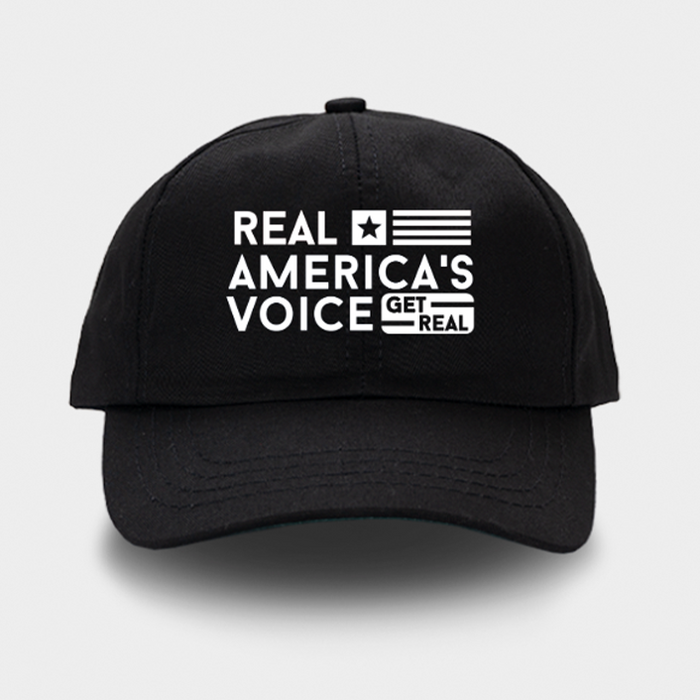 Real America’s Voice™ Get Real USA-Made Dad Hat, Black