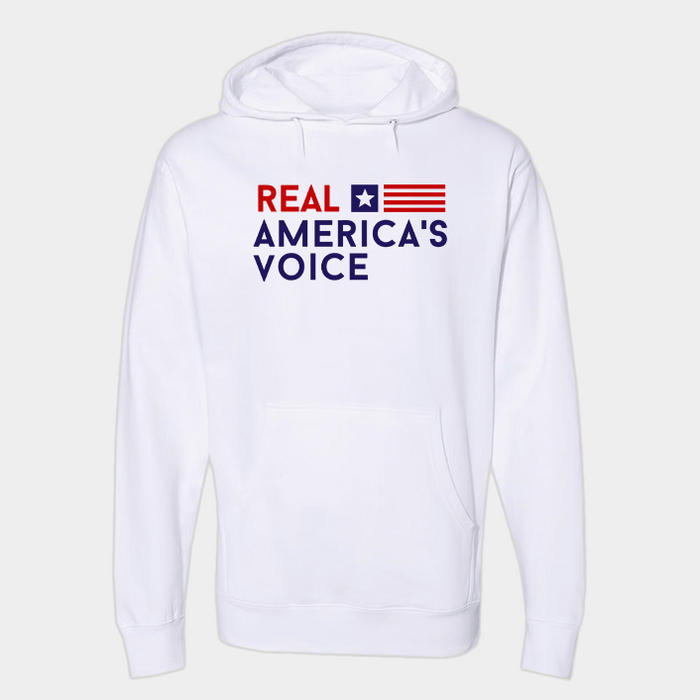 Real America’s Voice™ Hooded Pullover – White