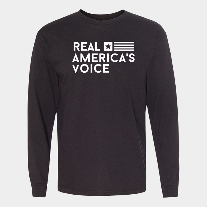Real America’s Voice™ Long Sleeve Tee – Black