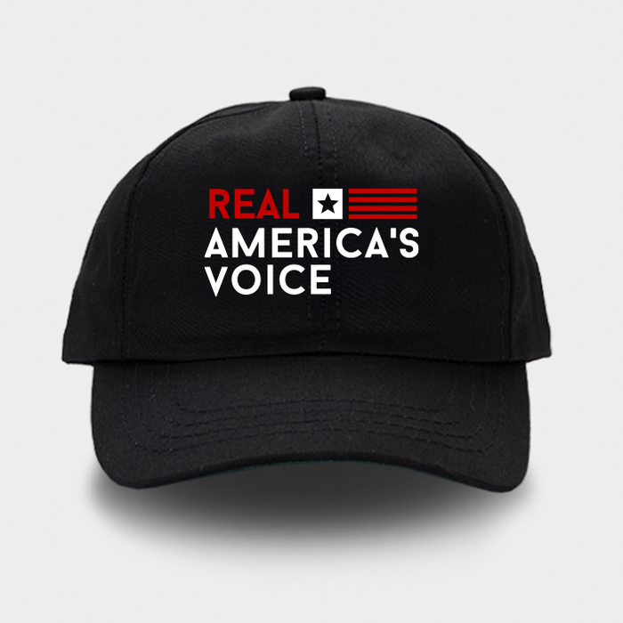 Real America’s Voice™ USA-Made Dad Hat, Black