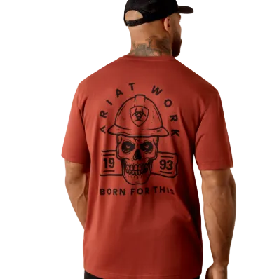Ariat Work Rebar Cotton Strong Hardhead short-sleeve graphic t-shirt in brandy snifter, available in big and tall sizes