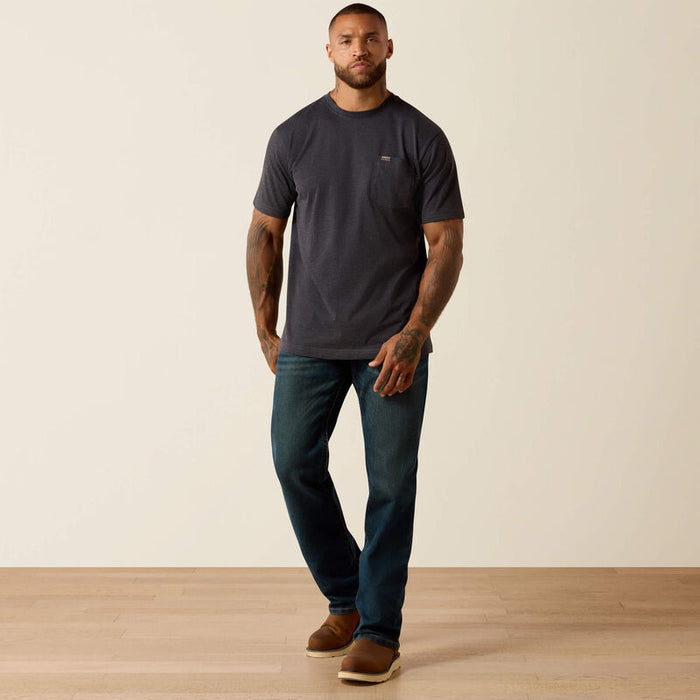 Rebar Cotton Strong Skull T-Shirt- Charcoal Heather