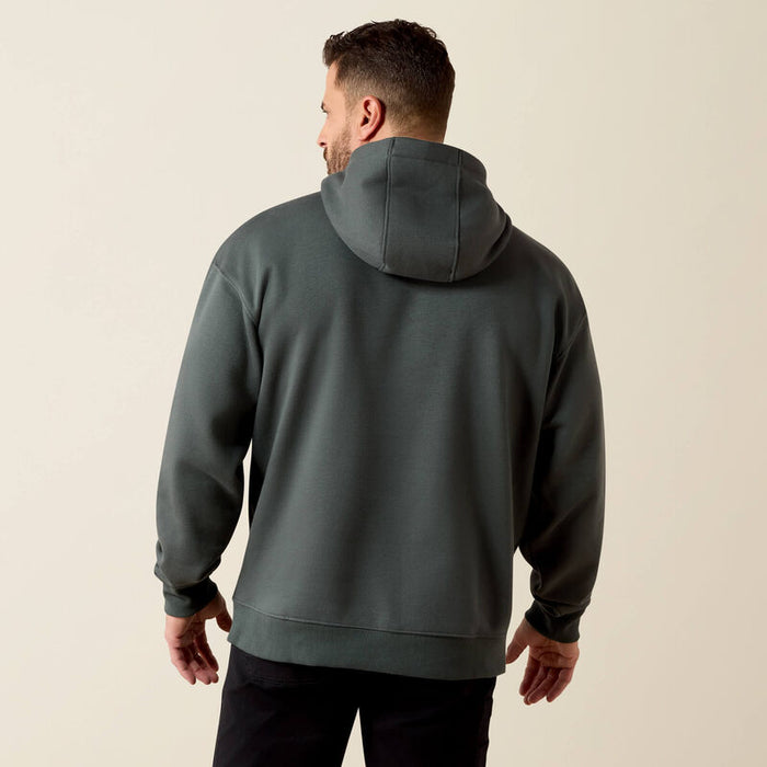 Rebar Workman Graphic Hoodie- Steel Green/Black