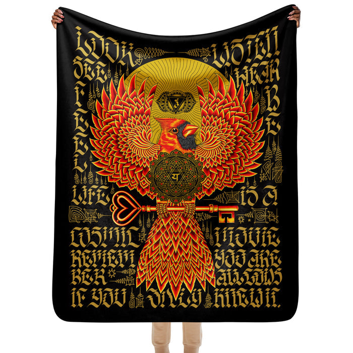 Red Bird Messenger: Sherpa blanket