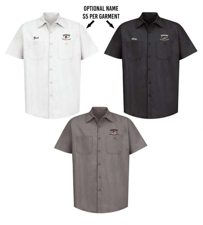 Red Cap Industrial Work Shirt