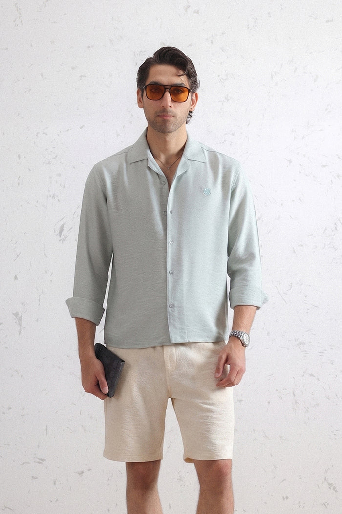 Relaxed Crinkled Cuban Shirt