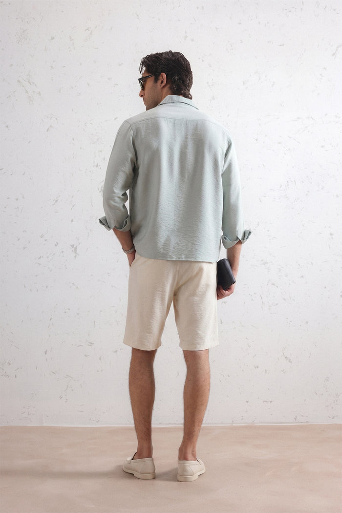 Relaxed Crinkled Cuban Shirt