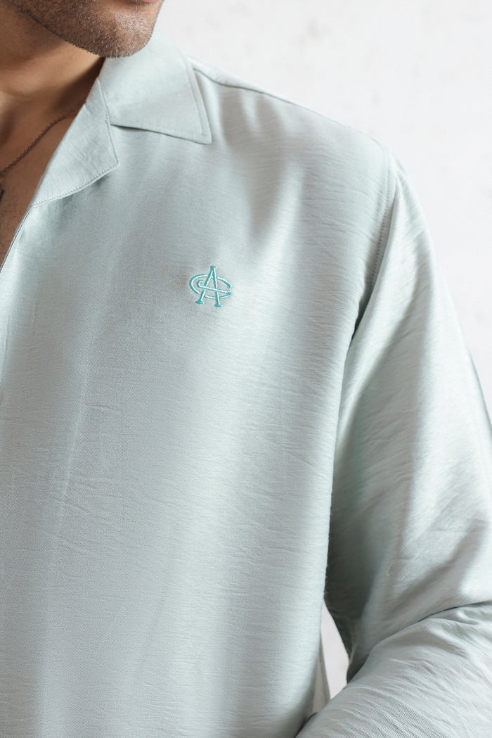 Relaxed Crinkled Cuban Shirt
