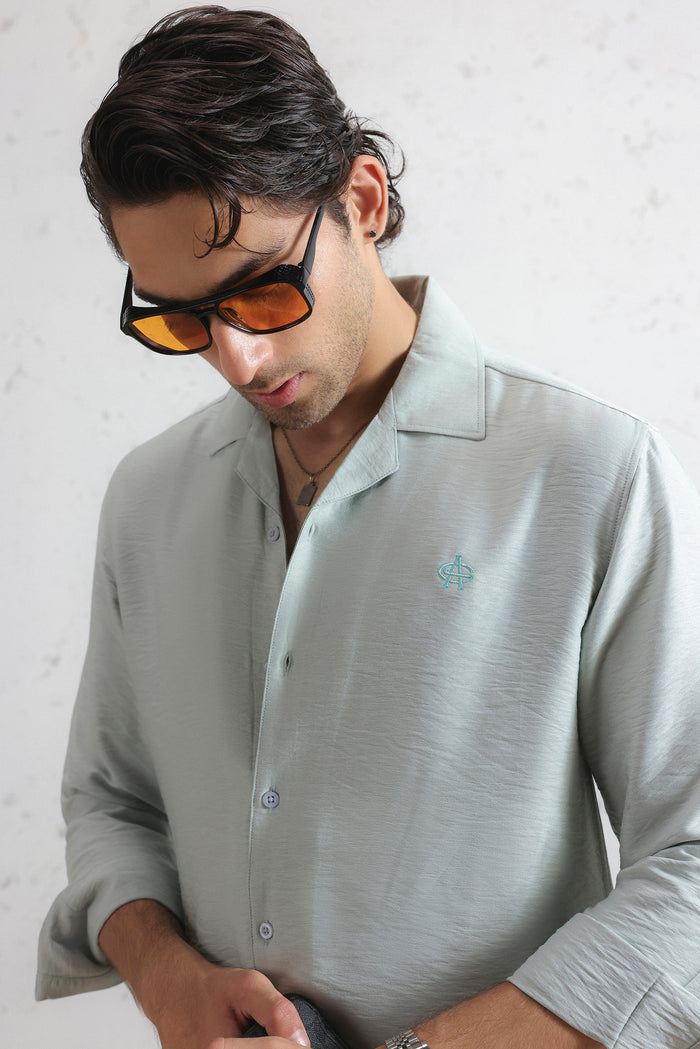 Relaxed Crinkled Cuban Shirt