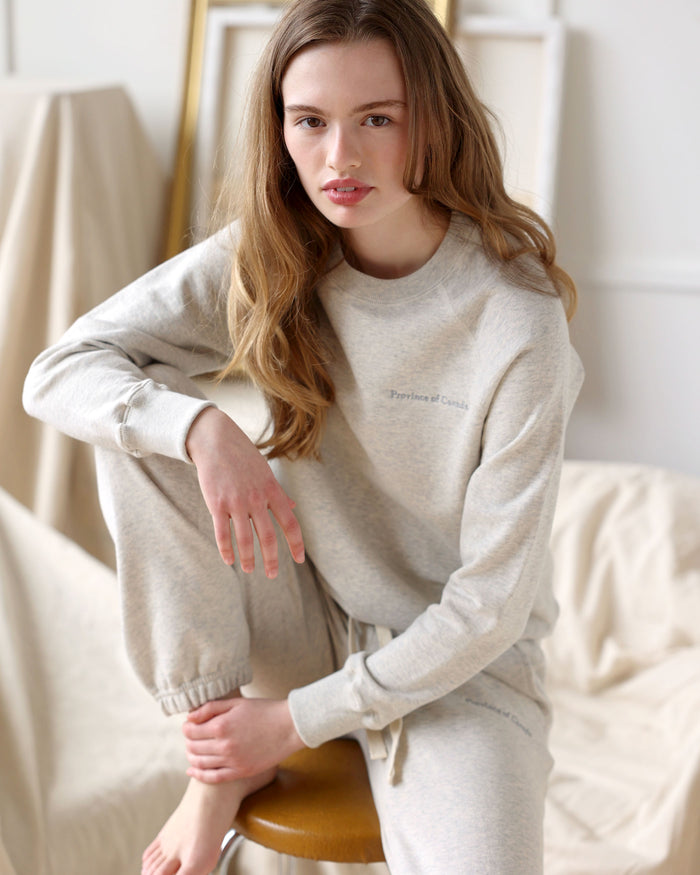 Made in Canada Relaxed French Terry Sweatpant Eggshell 100% Cotton - Unisex - Province of Canada